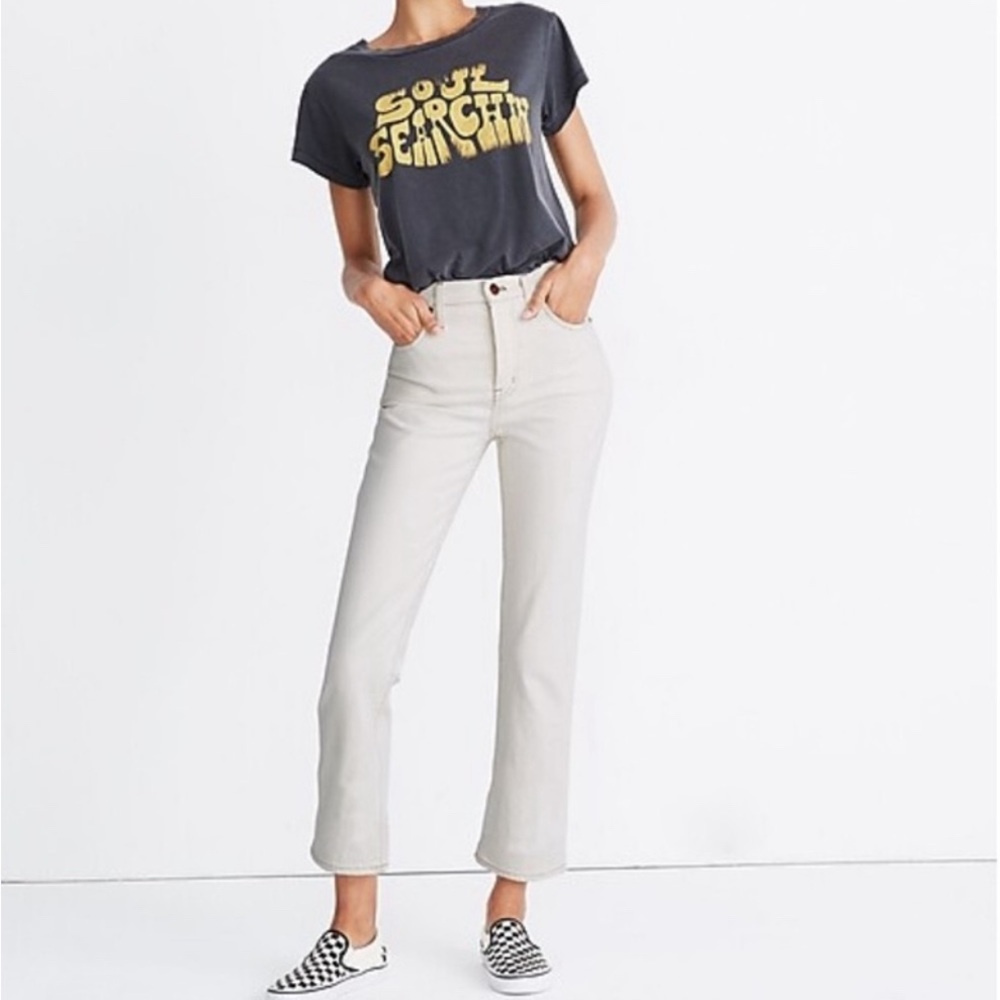 Madewell Slim Demi-Boot Jeans in Cloud Lining